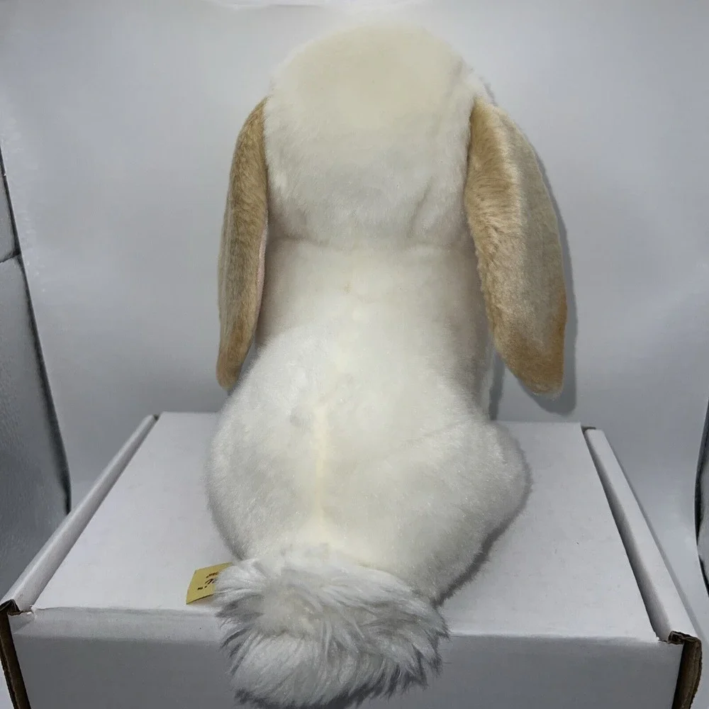 Aurora‎ Miyoni Lop Eared Bunny Rabbit Plush Stuff Toy Cream w/Tan Ears